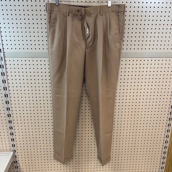 Perry Ellis Men's Tan Dress Pants - Picture 1 of 8